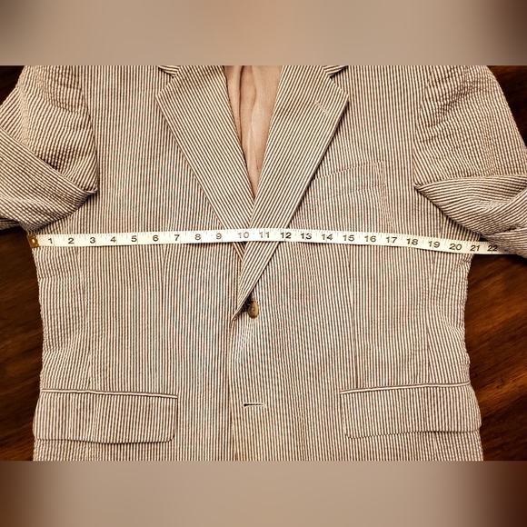Seersucker Sport Coat - Stafford 40S - Picture 4 of 7